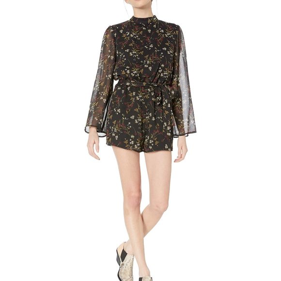 NWT BB Dakota Rise & Shine Chiffon Printed Romper - Picture 7 of 14